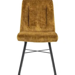 Straluma Chique eetkamerstoel velours goud> Eetkamerstoelen