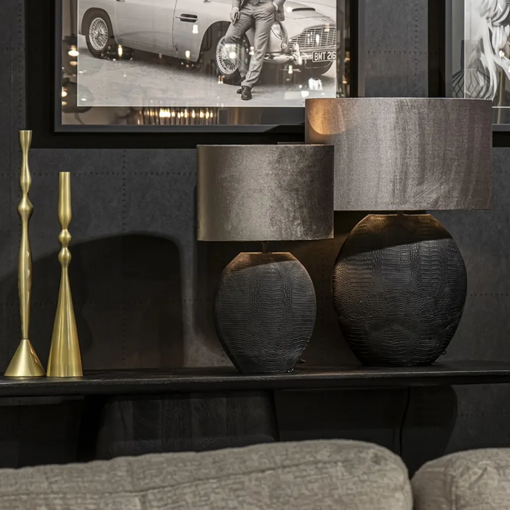 Straluma Chique lampvoet Skeld mat zwart exclusief kap> Lampenvoeten|Light and Living