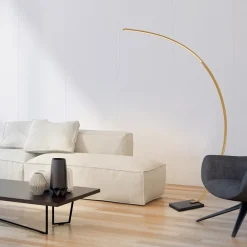 Straluma Chique LED vloerlamp goud met zwart marmer><noscript><img width=