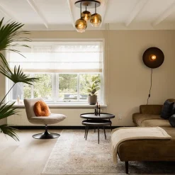 Straluma Chique 3-lichts plafondlamp zwart met goud glas></noscript> Klassieke Verlichting|Woonkamerlampen