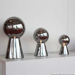 Straluma Chique tafellamp donker chroom pion XL></noscript> Woonkamerlampen|Slaapkamerlampen