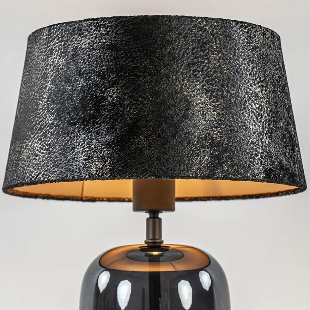 Straluma Chique tafellamp zwart/goud met kap> Schemerlampen|Woonkamerlampen