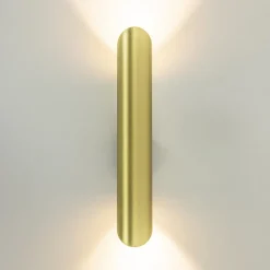 Straluma Chique wandlamp solid brass met zwart up+down> Wandlampen|Luxe Verlichting
