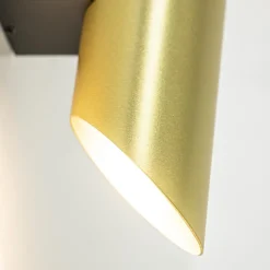 Straluma Chique wandlamp solid brass met zwart up+down><noscript><img width=
