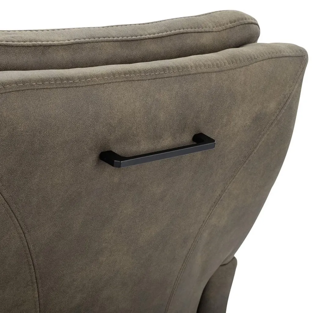 Straluma Comfortabele armstoel olijf groen met wieltjes en handgreep> Eetkamerstoelen