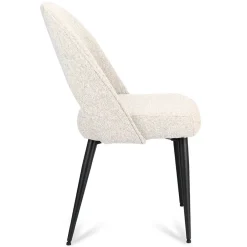 Straluma Comfortabele eetkamerstoel grijs met zwarte poot></noscript> Eetkamerstoelen