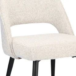 Straluma Comfortabele eetkamerstoel grijs met zwarte poot></noscript> Eetkamerstoelen