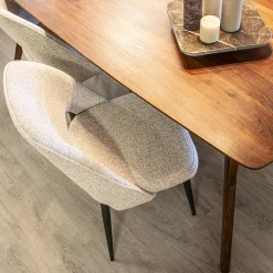 Straluma Comfortabele eetkamerstoel grijs met zwarte poot></noscript> Eetkamerstoelen