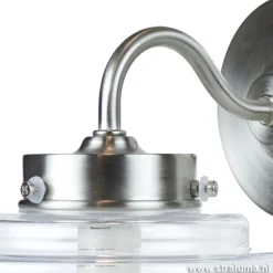 Straluma Deco wandlamp staal met helder glas></noscript> Woonkamerlampen|Slaapkamerlampen