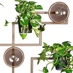 Straluma Decoratief metalen wandrek inclusief potten></noscript> Wandlampen|Botanische Verlichting