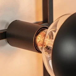 Straluma Decoratieve wandlamp zwart inclusief potten></noscript> Wandlampen|Botanische Verlichting