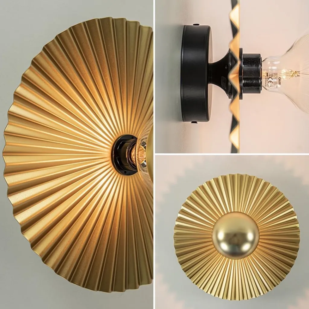 Straluma Decoratieve wand/plafondlamp goud met zwart> Plafondlampen|Wandlampen