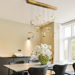Straluma Design eettafelhanglamp 10-lichts goldleaf></noscript> Hanglampen|Eettafellampen