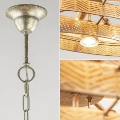 Straluma Design hanglamp ovaal oud zilver></noscript> Eettafellampen|Kantoorverlichting