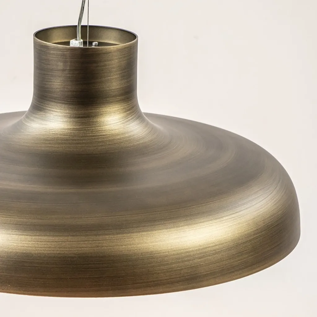 Straluma Design LED hanglamp koepel brushed brons met goldleaf> Hanglampen|Eettafellampen