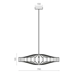 Straluma Design LED hanglamp Wheel zwart 75 cm></noscript> Hanglampen|Eettafellampen