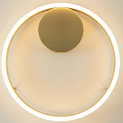Straluma Design LED plafond/wandlamp ring goud></noscript> Plafondlampen|Wandlampen