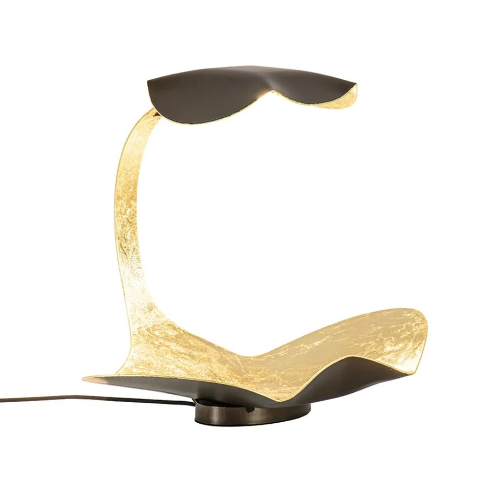 Straluma Design LED Tafellamp brons met goldleaf> Tafellampen|LED Tafellampen