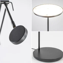 Straluma Design LED uplighter met leesarm zwart geborsteld staal></noscript> Vloerlampen|Leeslampen