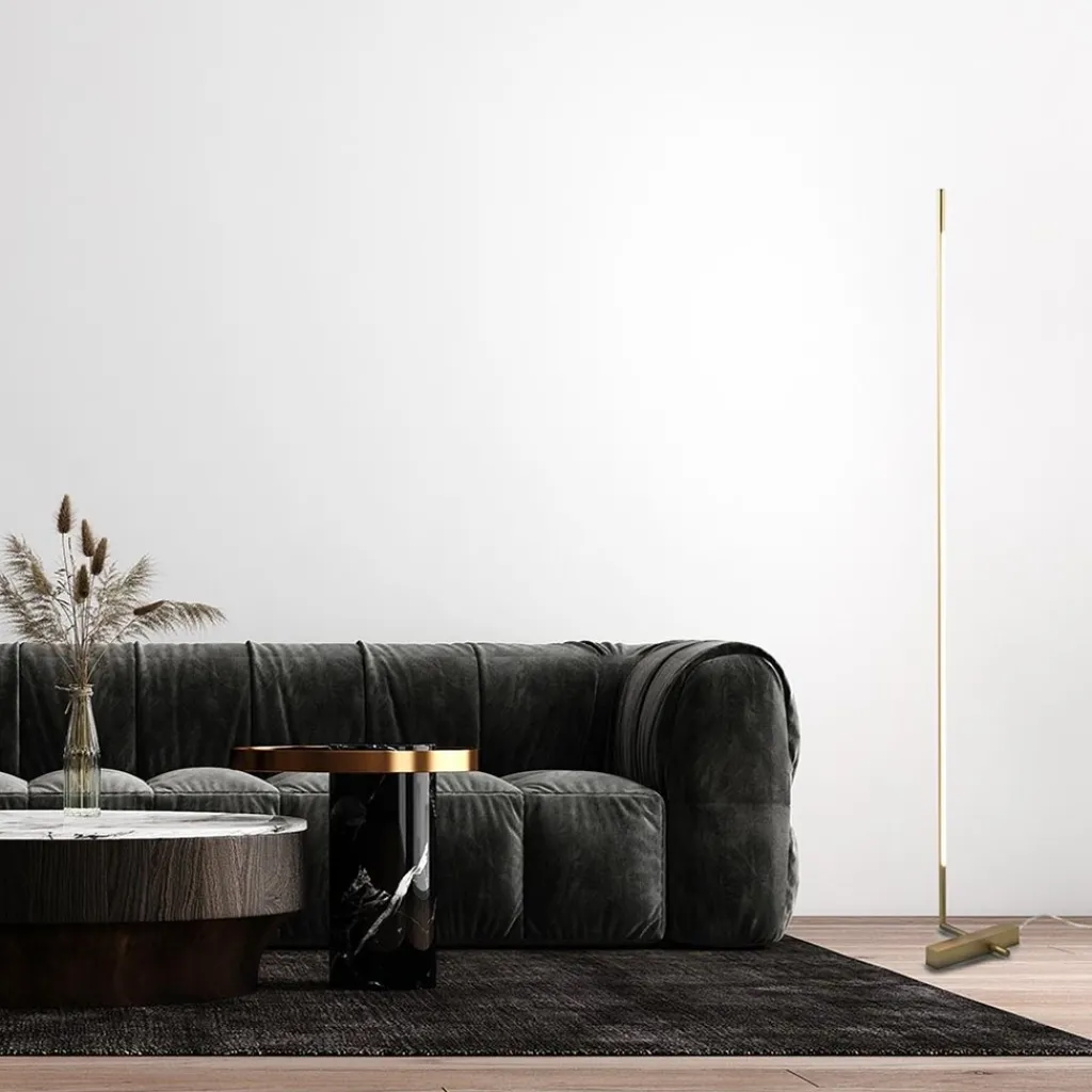 Straluma Design LED vloerlamp goud verstelbaar> Vloerlampen|LED Vloerlampen