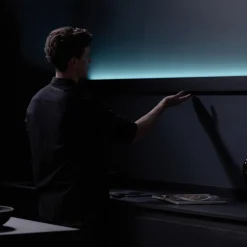 Straluma Design LED wandlamp zwart met Gesture Control 90 cm></noscript> Wandlampen|LED Wandlampen