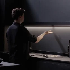 Straluma Design LED wandlamp zwart met Gesture Control 90 cm></noscript> Wandlampen|LED Wandlampen