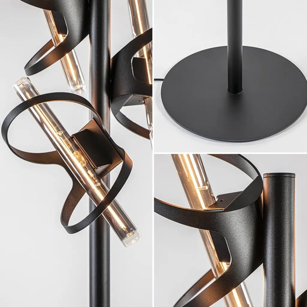 Straluma Design vloerlamp mat zwart metaal inclusief LED> Vloerlampen|LED Vloerlampen