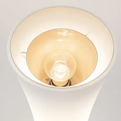 Straluma Design vloerlamp nikkel met opaal glas en uplighter><noscript><img width=