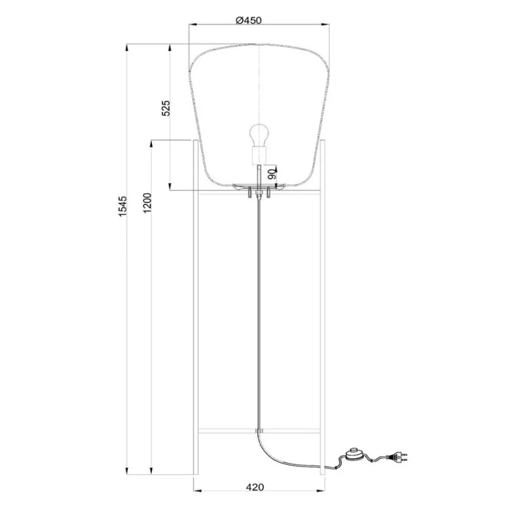 Straluma Design vloerlamp zwart frame met grote glazen kap> Vloerlampen|Design Verlichting