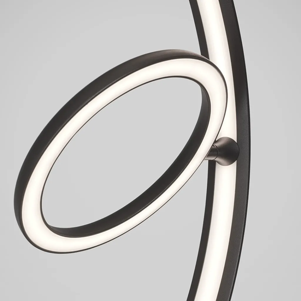 Straluma Design vloerlamp zwart met dubbele LED ring> Vloerlampen|LED Vloerlampen