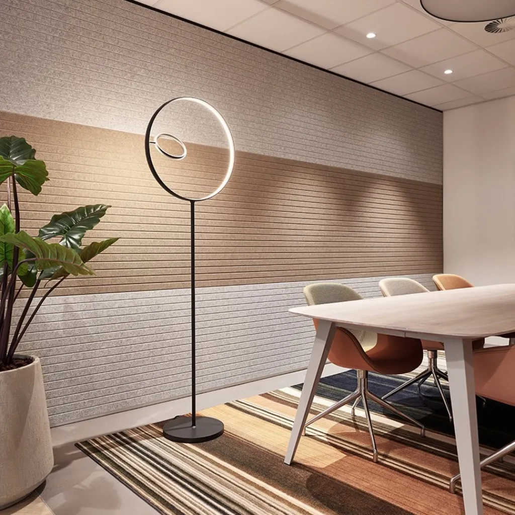 Straluma Design vloerlamp zwart met dubbele LED ring> Vloerlampen|LED Vloerlampen