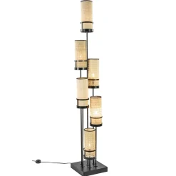 Straluma Design vloerlamp zwart met webbing kappen> Vloerlampen|Botanische Verlichting