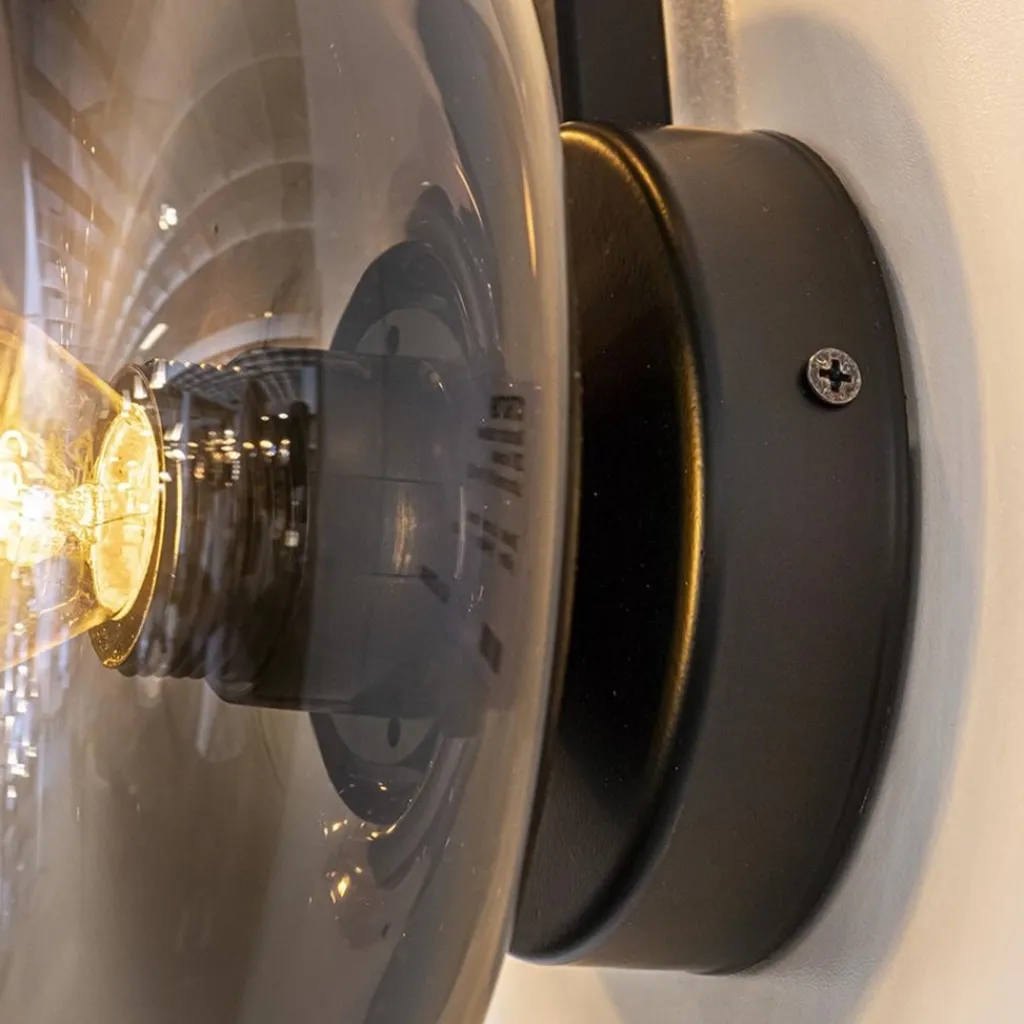 Straluma Design wandlamp mat zwart met smoke glas 8-lichts> Wandlampen|Design Verlichting