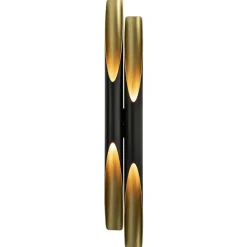 Straluma Design wandlamp Pipes mat zwart met goud><noscript><img width=