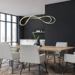 Straluma Dimbare LED hanglamp goud></noscript> Hanglampen|Eettafellampen