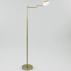 Straluma Dimbare LED leeslamp messing op accu oplaadbaar> Vloerlampen|Leeslampen