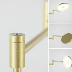 Straluma Dimbare LED leeslamp messing op accu oplaadbaar></noscript> Vloerlampen|Leeslampen