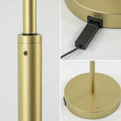 Straluma Dimbare LED leeslamp messing op accu oplaadbaar></noscript> Vloerlampen|Leeslampen