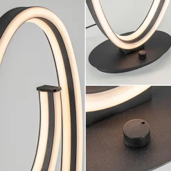 Straluma Dimbare LED tafellamp mat zwart ovaal></noscript> Tafellampen|LED Tafellampen