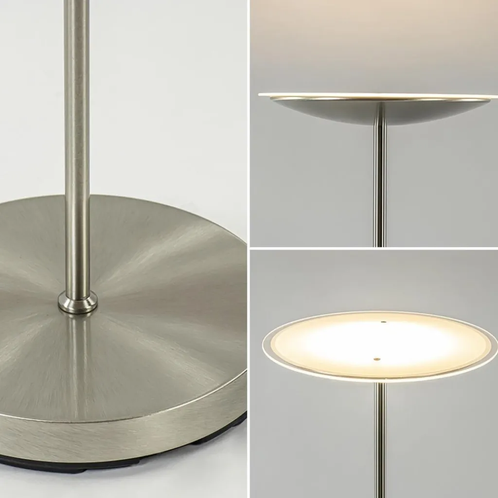 Straluma Dimbare LED uplighter vloerlamp nikkel> Vloerlampen|Uplighters