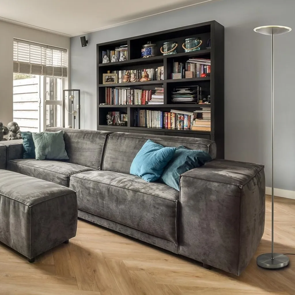 Straluma Dimbare LED uplighter vloerlamp nikkel> Vloerlampen|Uplighters