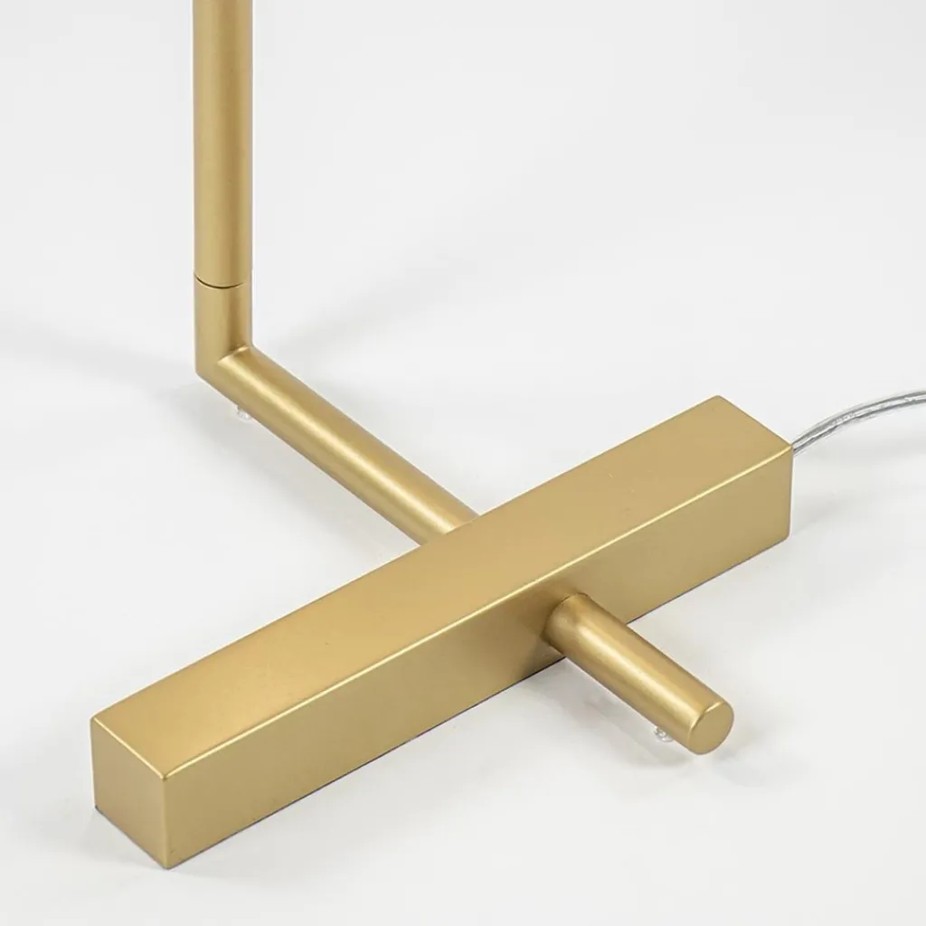 Straluma Dimbare LED vloerlamp met verstelbare kap goud> Vloerlampen|LED Vloerlampen