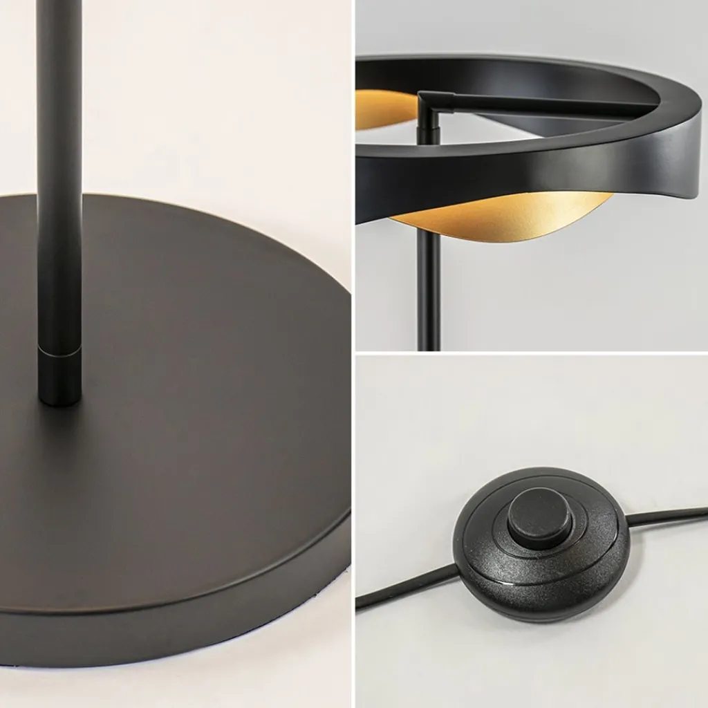 Straluma Dimbare LED vloerlamp zwart met goud> Vloerlampen|LED Vloerlampen