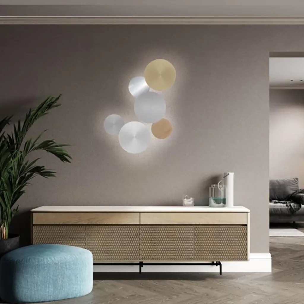 Straluma Dimbare LED wandlamp op accu goud> Wandlampen|Woonkamerlampen