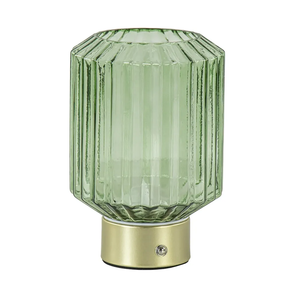 Straluma Dimbare tafellamp op batterij groen/goud> Tafellampen|Tienerkamerlampen