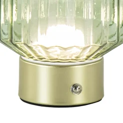 Straluma Dimbare tafellamp op batterij groen/goud><noscript><img width=