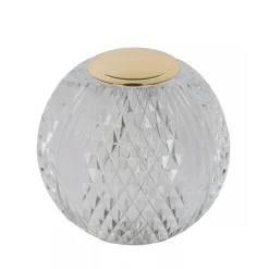 Straluma Dimbare tafellamp transparant/goud oplaadbaar> Tafellampen|Tienerkamerlampen