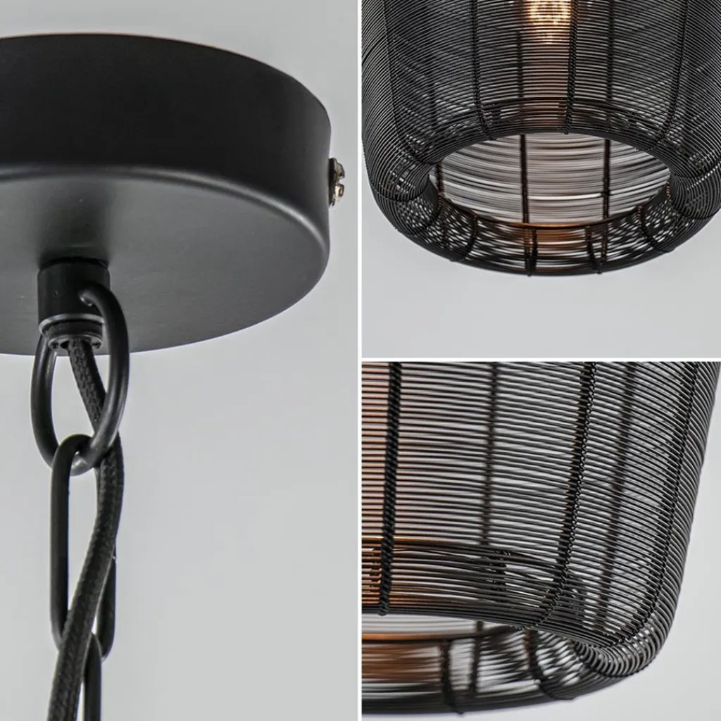 Straluma Draad hanglamp Adeta mat zwart Ø31 cm> Hanglampen|Draadlampen