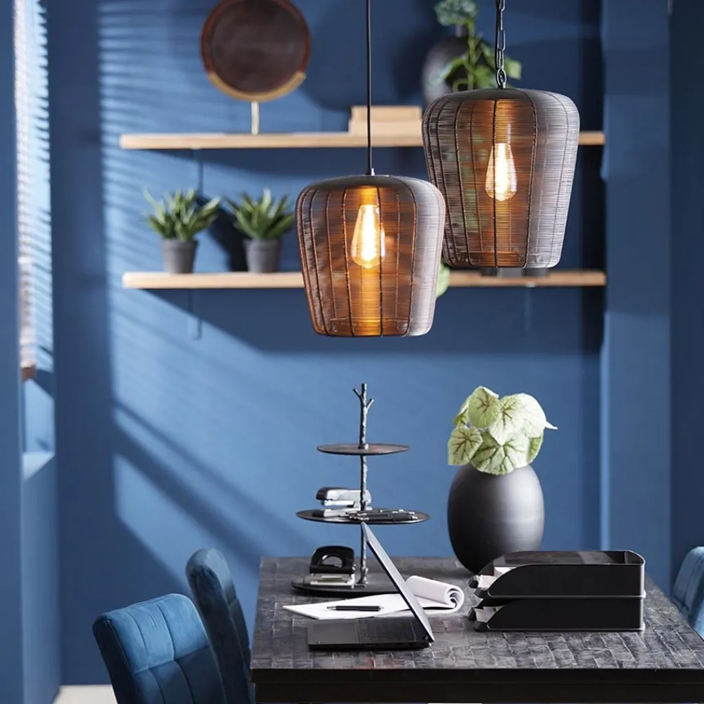 Straluma Draad hanglamp Adeta mat zwart Ø31 cm> Hanglampen|Draadlampen