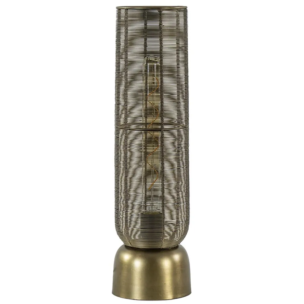 Straluma Draad tafellamp Lezuza antiek brons L&L> Tafellampen|Light and Living